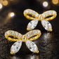 Gold-Plated Bow Earrings