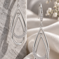 Silver Teardrop Dangle Earrings