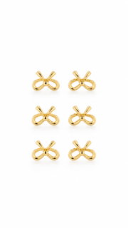 Minimalist Open Bow Earrings Set – 3 Pairs - Aaryahi Silver jewellery product photo
