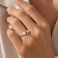 Pearl & Bar Open Adjustable Ring