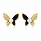 Black & White Butterfly Earrings