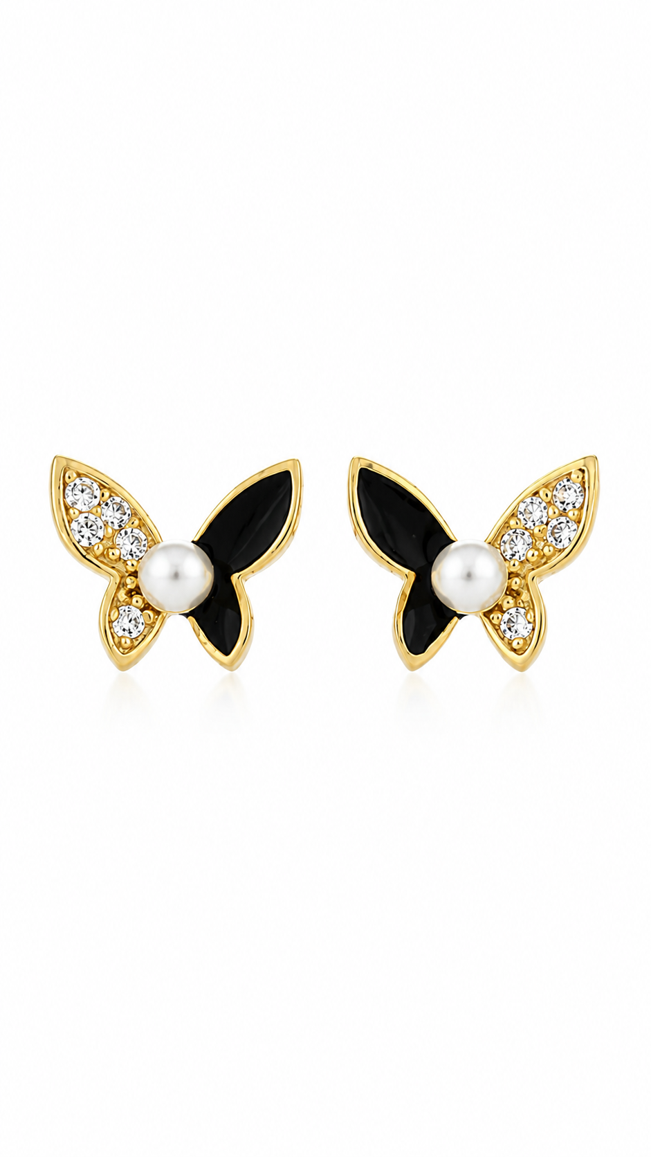 Black & White Butterfly Earrings