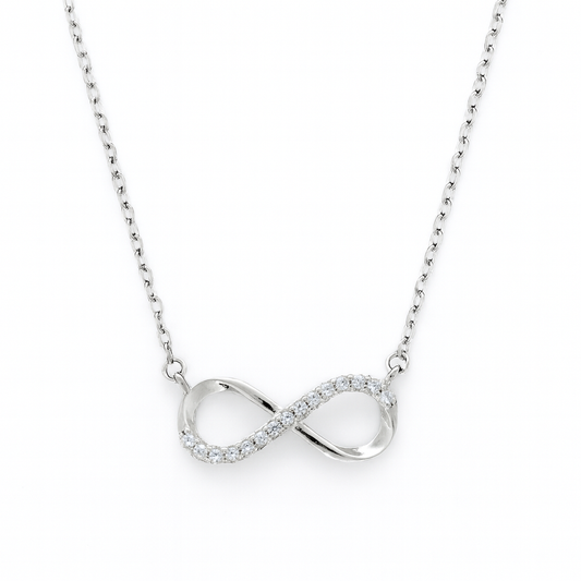 925 Silver Infinity Pendant Necklace for Women – Elegant Symbol of Endless Love