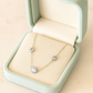 Triple Zircon Necklace for Women 925 Silver Finish Elegant Minimal Daily Wear Chain