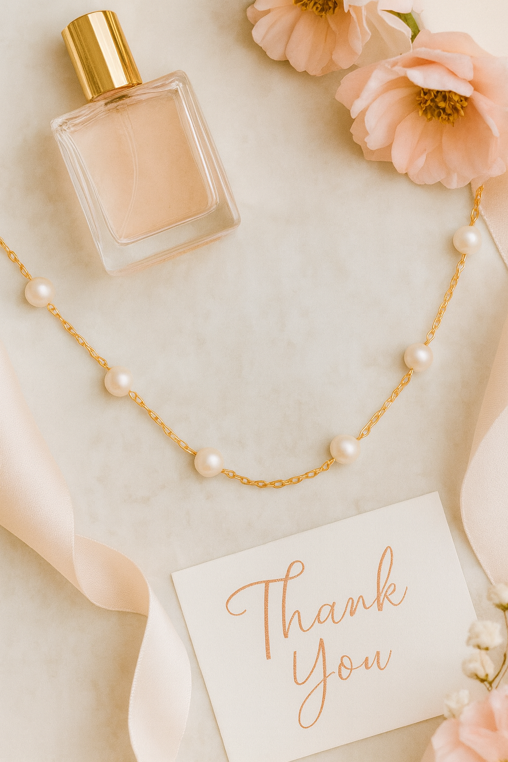 Gold Plated Pearl Chain Necklace for Women – Elegant Minimal Jewelry