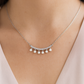 Pearl Drop Zircon Necklace for Women 925 Silver Finish Elegant Chain Pendant for Daily and Party Wear