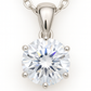 925 Silver Solitaire Pendant Necklace for Women – Classic Round Cut Sparkling CZ