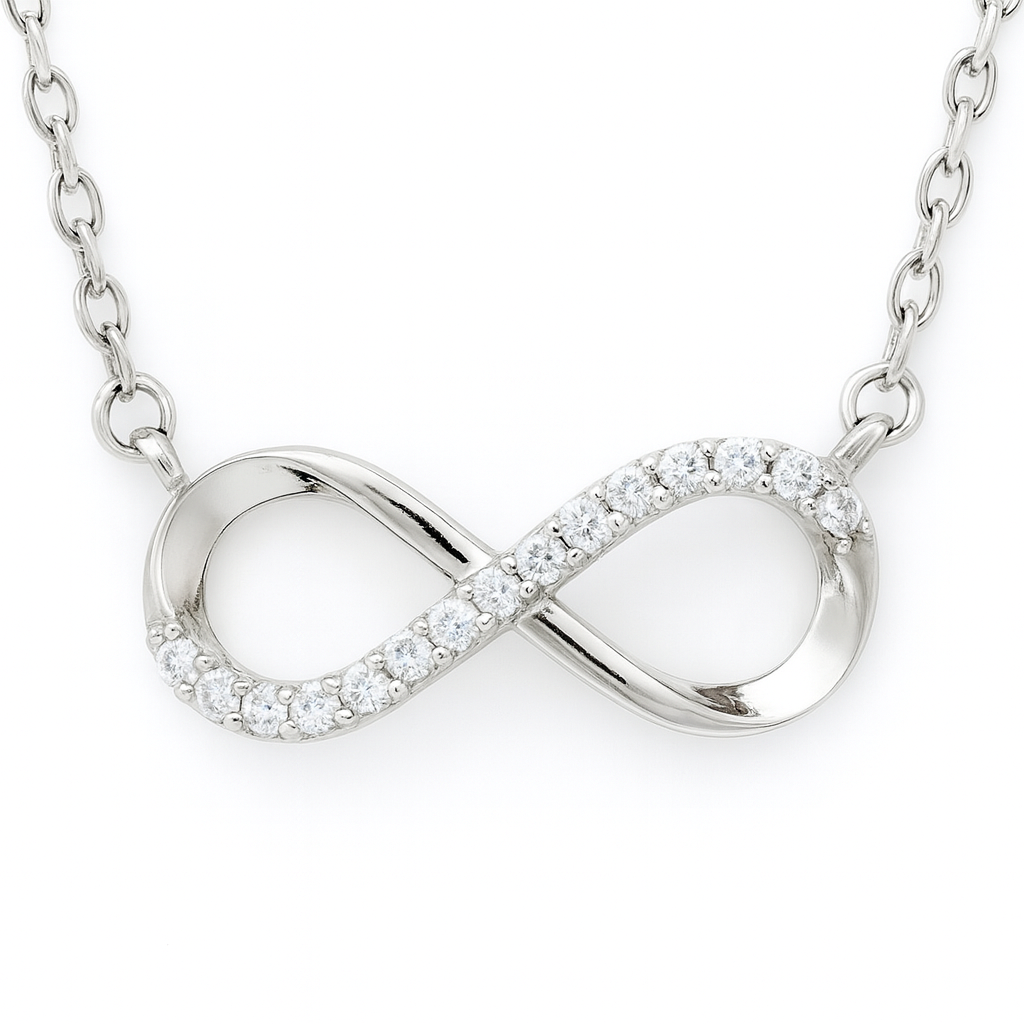 925 Silver Infinity Pendant Necklace for Women – Elegant Symbol of Endless Love