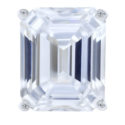 Emerald Cut Diamond-Look Stud Earrings for Women | Silver Plated CZ Earrings Daily Wear