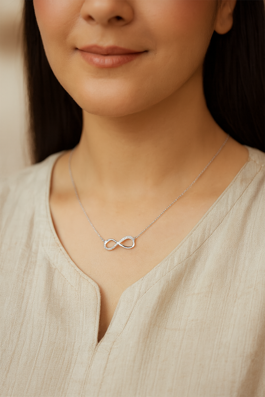 925 Silver Infinity Pendant Necklace for Women – Elegant Symbol of Endless Love