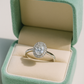 925 Silver Oval Halo Zircon Solitaire Ring for Women – Elegant Party & Daily Wear