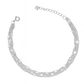 Silver Multi-Layer Textured Chain Bracelet for Women