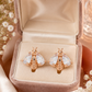 Rose Gold Bee Earrings