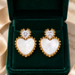 Pearl Heart Earrings