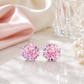 Pink Solitaire Earrings
