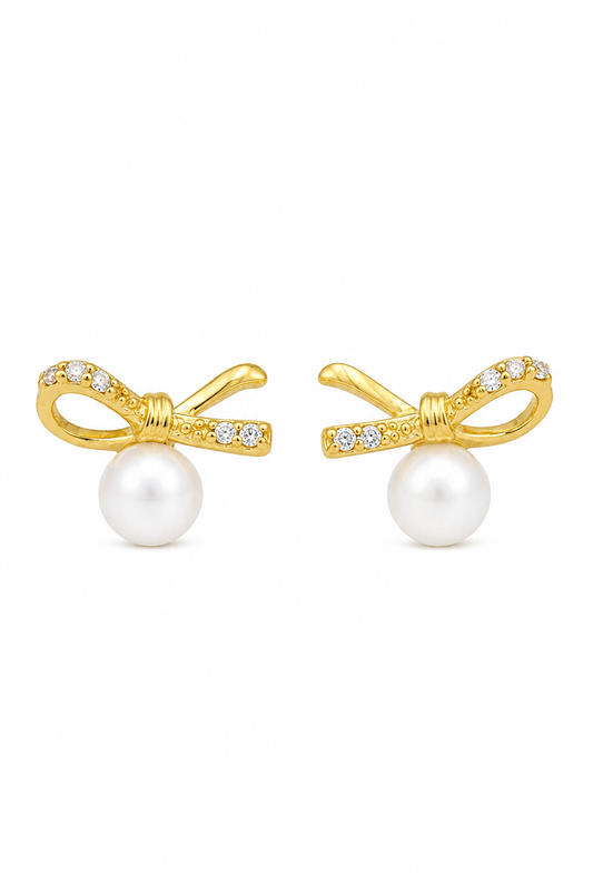 Bow Pearl Earrings