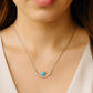 925 Silver Blue Solitaire Crescent Pendant Necklace for Women – Elegant Daily & Party Wear