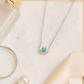 925 Silver Blue Solitaire Crescent Pendant Necklace for Women – Elegant Daily & Party Wear