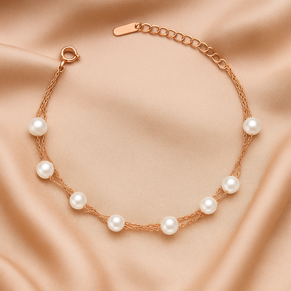 Pearl Multi-Layer Chain Bracelet for Women