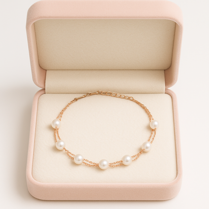 Pearl Multi-Layer Chain Bracelet for Women
