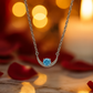 925 Silver Blue Solitaire Crescent Pendant Necklace for Women – Elegant Daily & Party Wear