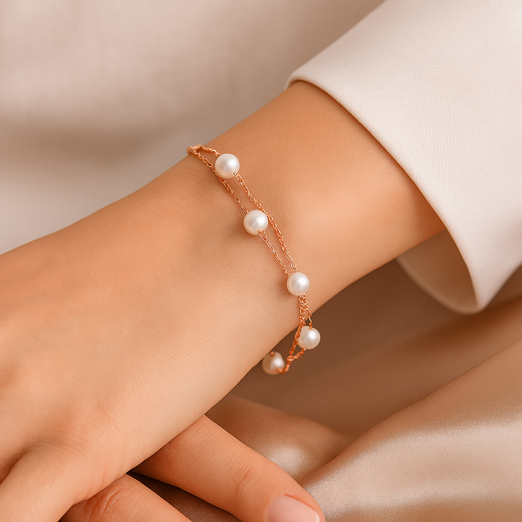Pearl Multi-Layer Chain Bracelet for Women