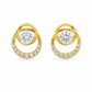 Gold Round Earrings