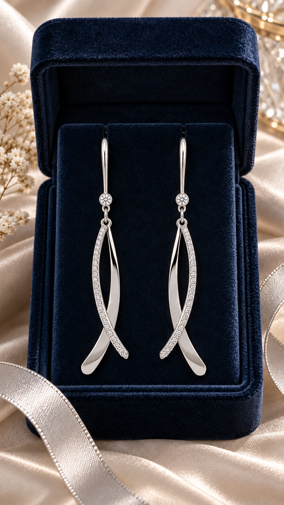Twisted Ribbon Drop Earrings