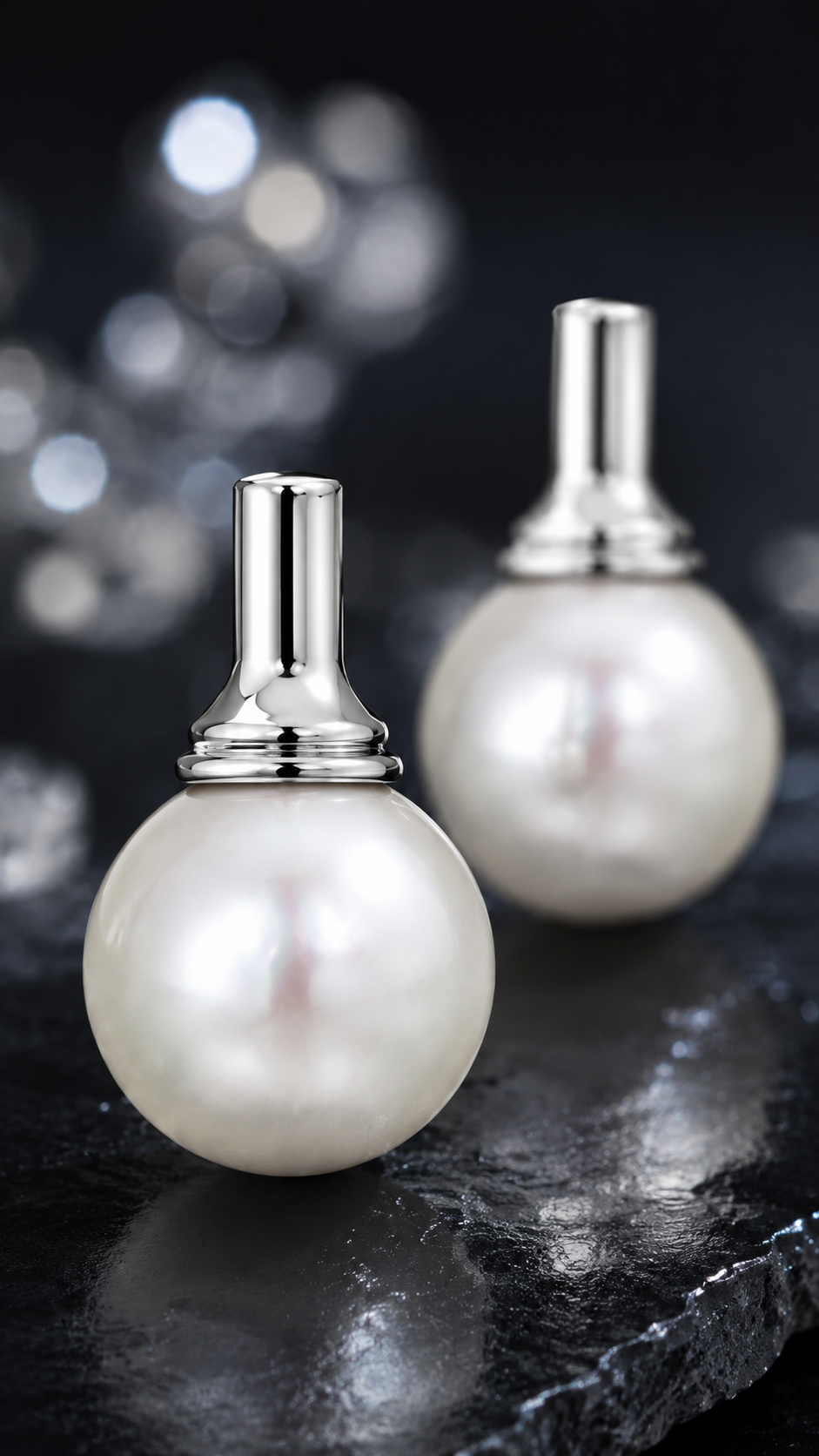 Elegant 925 Sterling Silver Classic Pearl Drop Stud Earrings for Women