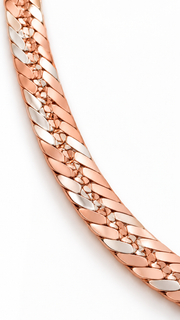 Rose Gold & Silver Two Tone Braided Chain