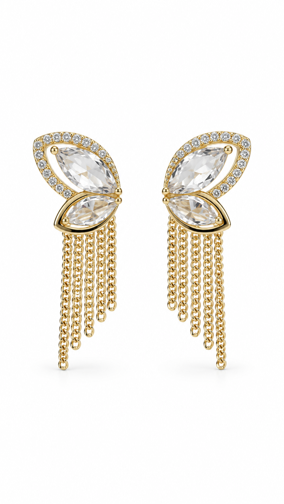 Butterfly Tassel Chain Earrings