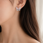 Pink Crystal Butterfly Earrings
