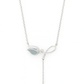 925 Silver Leaf Design Pearl Drop Pendant Necklace for Women – Elegant Enamel & CZ Accent