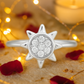 Sunburst Design Zircon Ring for Women 925 Silver Finish Radiant Stylish Daily Wear Finger Ring
