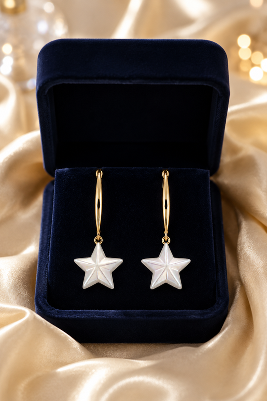 Pearl Star Earrings