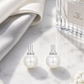 Elegant 925 Sterling Silver Classic Pearl Drop Stud Earrings for Women