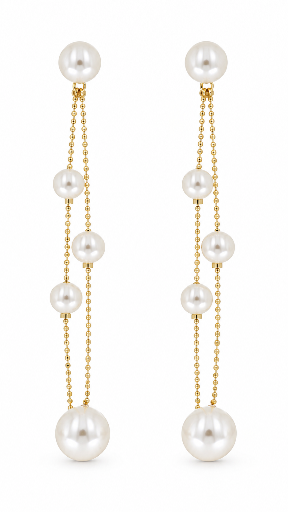 Double Chain Drop Earrings