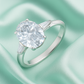 Charming Pink Oval Solitaire Ring with Side Accents