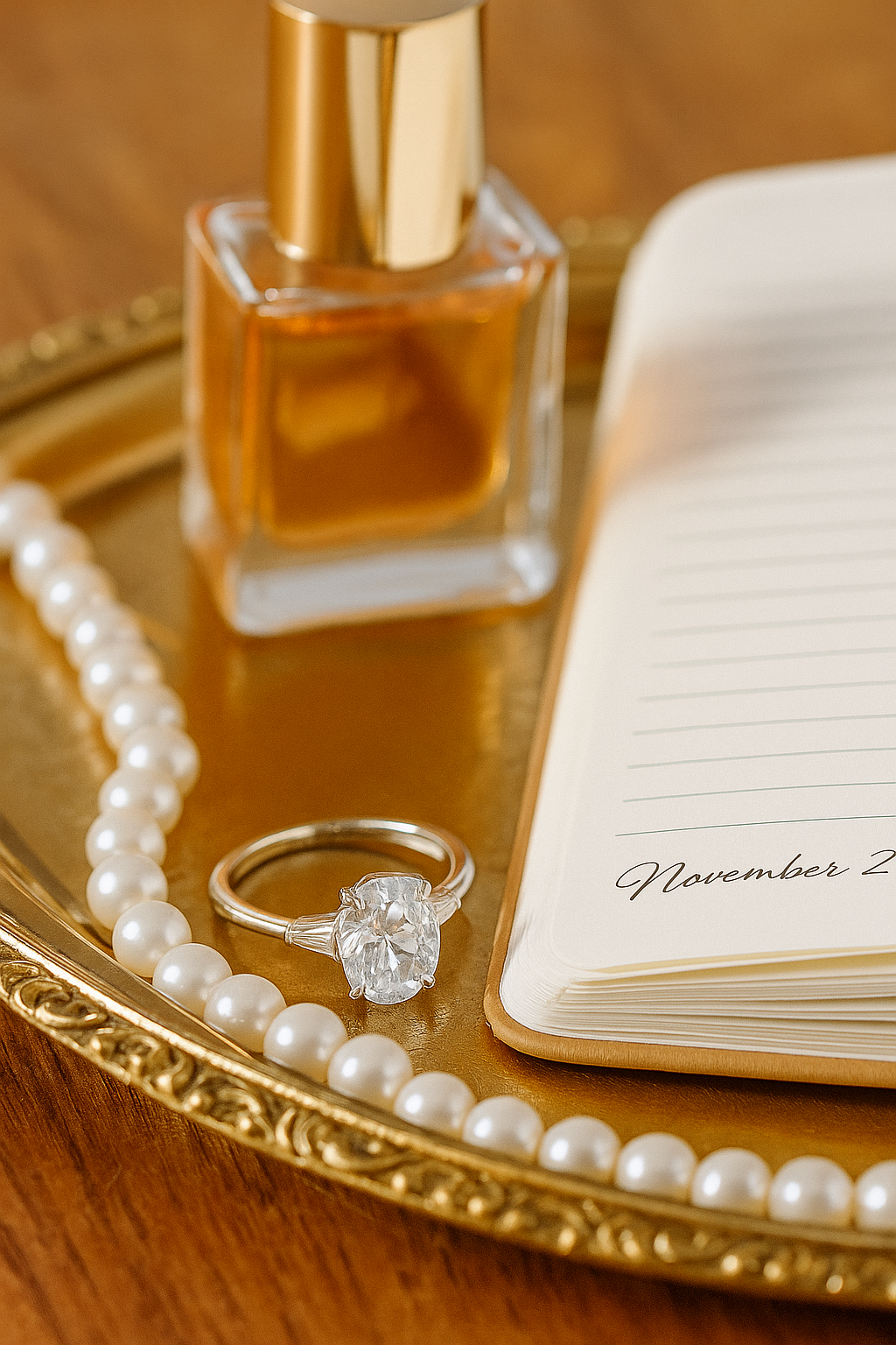 Charming Pink Oval Solitaire Ring with Side Accents