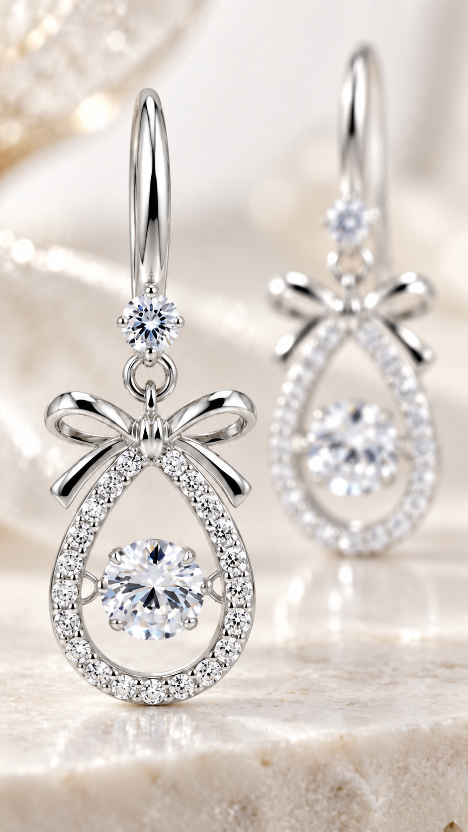 Bow Teardrop Earrings