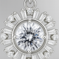 925 Silver Sunburst Halo Pendant Necklace for Women – Round Brilliant CZ Solitaire