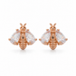 Rose Gold Bee Earrings