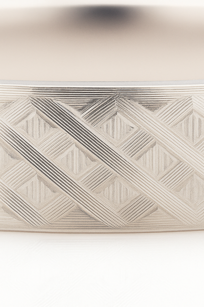 Textured Silver Finish Band Ring for Men Stylish Matte Pattern Daily Wear Finger Ring