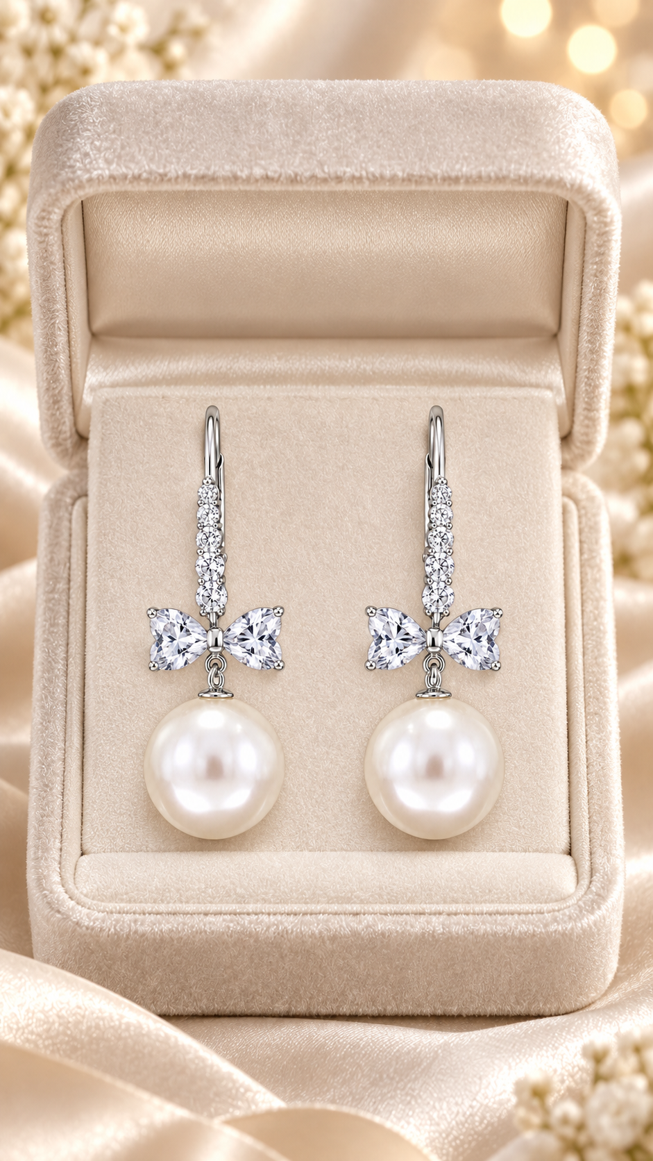 Bow & Pearl Earrings