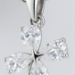 925 Silver Four-Leaf Clover Pendant Necklace for Women – Sparkling CZ Luck Charm Design