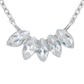 925 Silver Marquise Cluster CZ Stone Pendant Necklace for Women – Elegant Sparkling Design