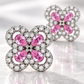 Silver Pink Earrings
