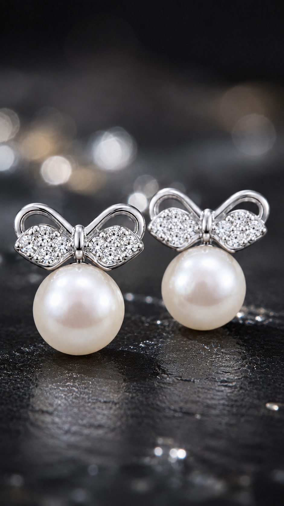 Bow Pearl Earrings