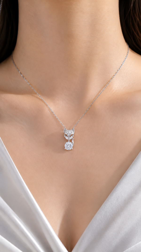 Fox Solitaire Necklace