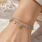 Double-Layer Yellow Bee Charm Bracelet